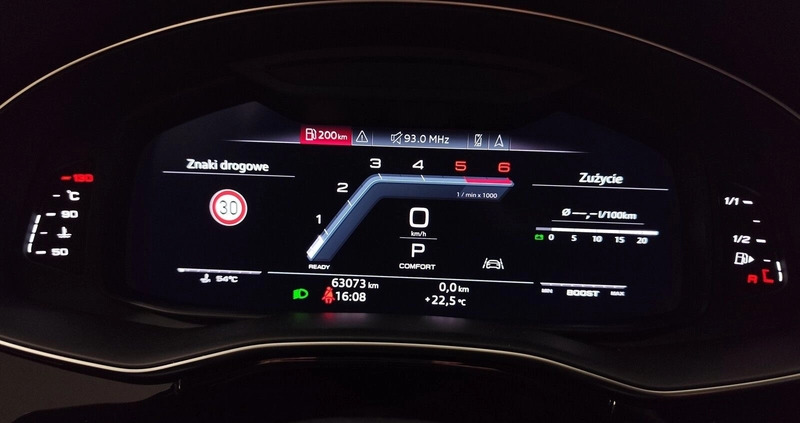 Audi SQ8 cena 430000 przebieg: 63000, rok produkcji 2019 z Kozienice małe 562